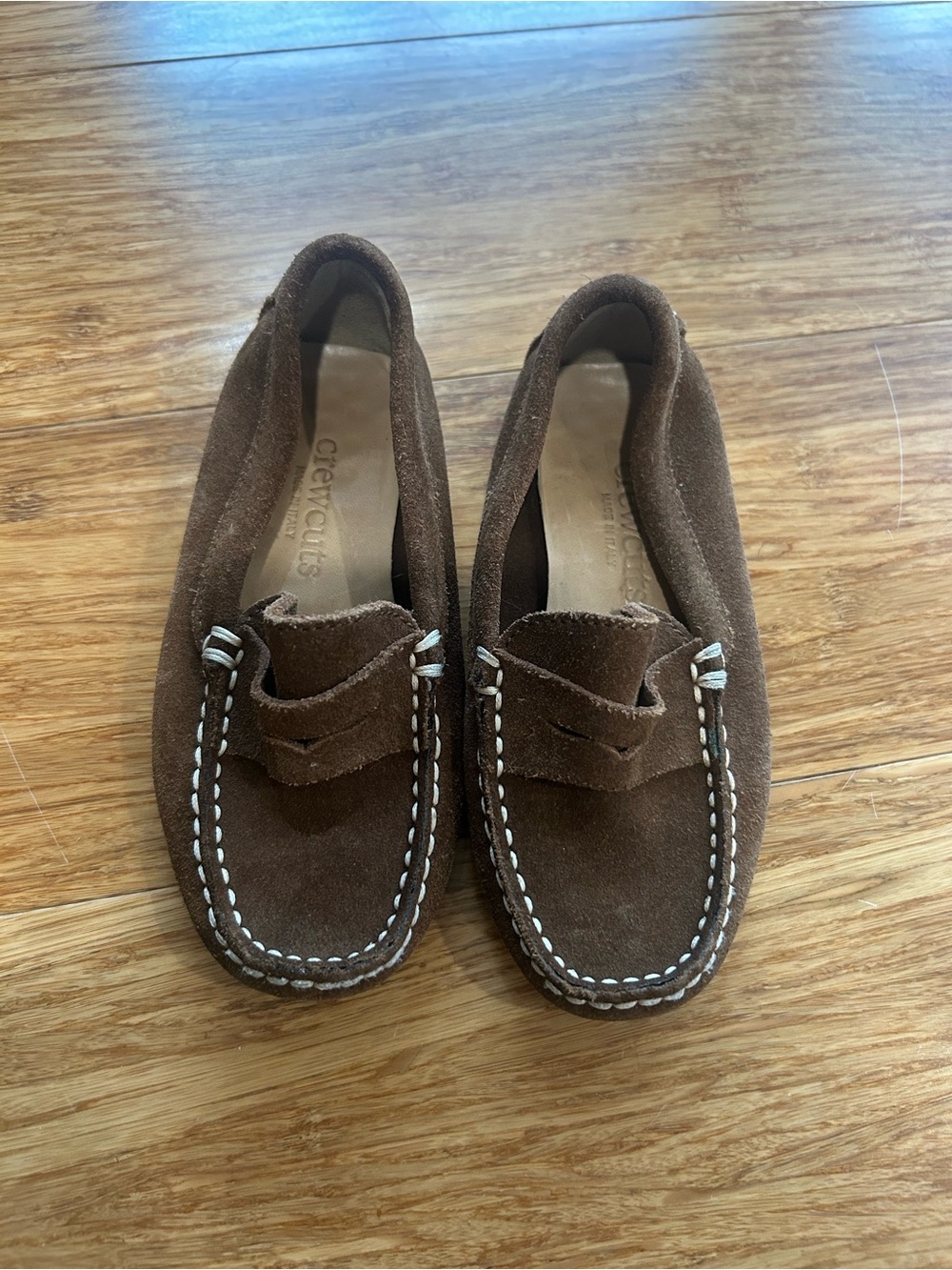 J.Crew Crewcuts Brown Suede loafers